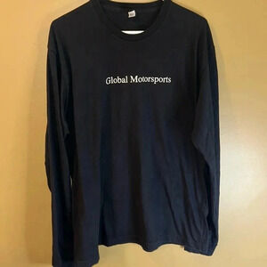Global Motorsports Group automotive black long sleeve t-shirt American apparel